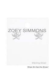 Sterling Silver Butterfly Ear Studs - SS