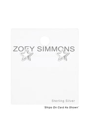 Sterling Silver Star Ear Studs - SS