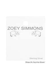 Sterling Silver Bear Ear Studs - SS