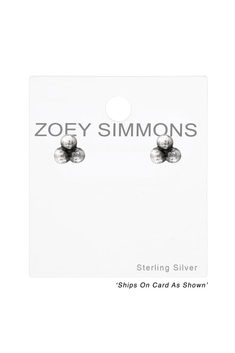 Sterling Silver Geometric Ear Studs - SS