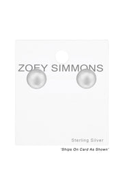 Synthetic Pearl 8mm Ear Studs - SS