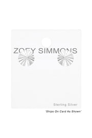 Sterling Silver Round Ear Studs - SS
