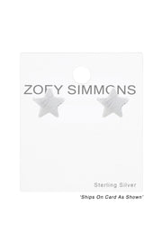 Sterling Silver Star Ear Studs - SS