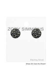 Sterling Silver Round Ear Studs - SS