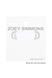Sterling Silver Moon Ear Studs - SS