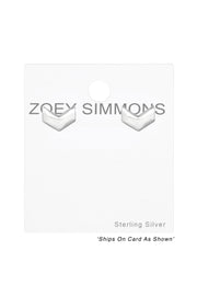 Sterling Silver Chevron Ear Studs - SS