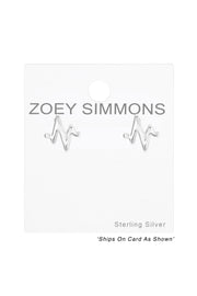 Sterling Silver Pulse Ear Studs - SS