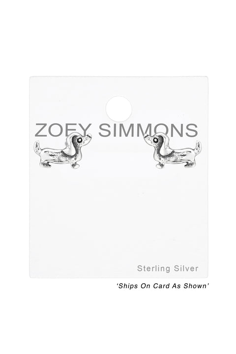 Sterling Silver Dog Ear Studs - SS