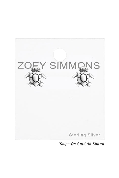 Sterling Silver Turtle Ear Studs - SS