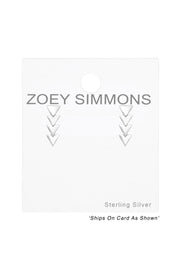 Sterling Silver Triangle Ear Studs - SS