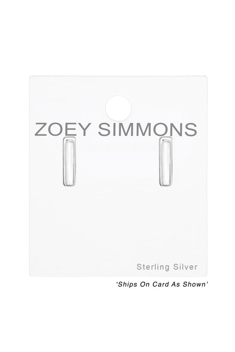 Sterling Silver Bar Ear Studs - SS
