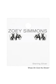 Sterling Silver Rhinoceros Ear Studs - SS