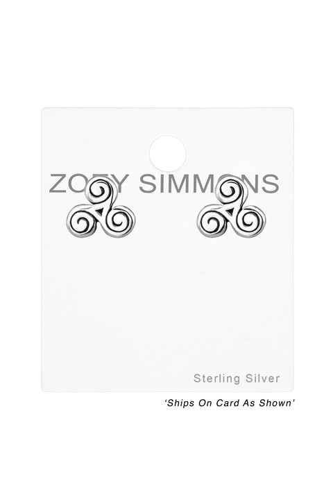 Sterling Silver Celtic Ear Studs - SS
