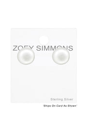 Synthetic Pearl 4mm Ear Studs - SS