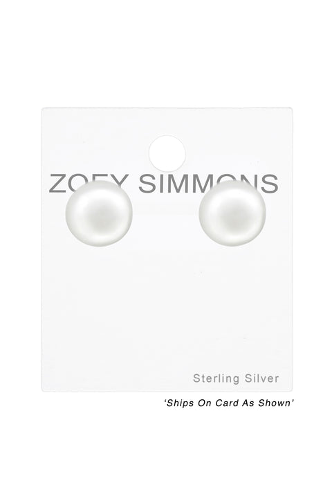 Synthetic Pearl 4mm Ear Studs - SS