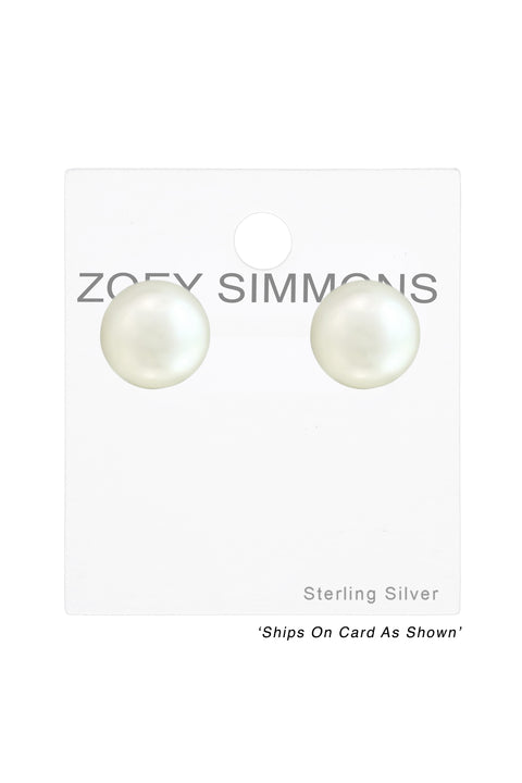 Synthetic Pearl 6mm Ear Studs - SS