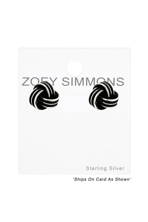 Sterling Silver Knot Ear Studs - SS