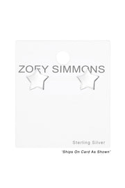 Sterling Silver Star Ear Studs - SS