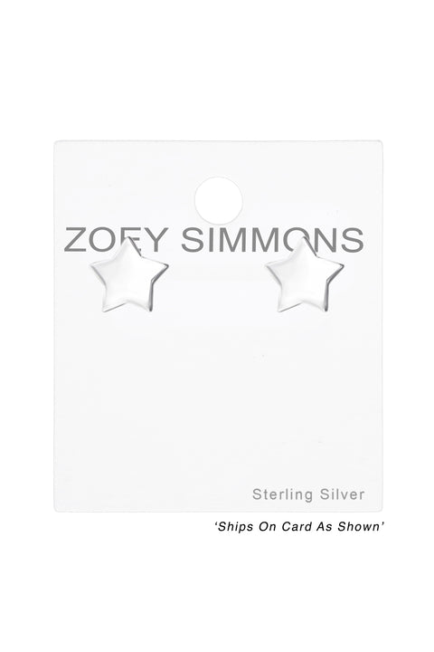Sterling Silver Star Ear Studs - SS
