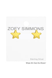 Sterling Silver Star Ear Studs - VM