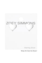 Sterling Silver Heart Ear Studs - SS
