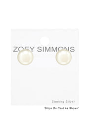 Synthetic Pearl 8mm Ear Studs - SS