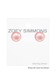 Synthetic Pearl 8mm Ear Studs - SS