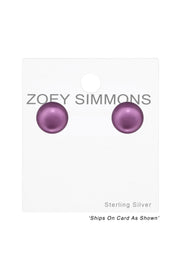 Synthetic Pearl 8mm Ear Studs - SS