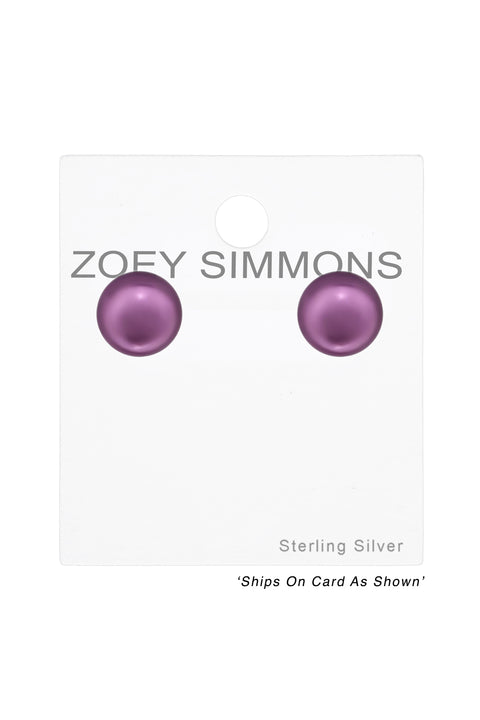 Synthetic Pearl 8mm Ear Studs - SS