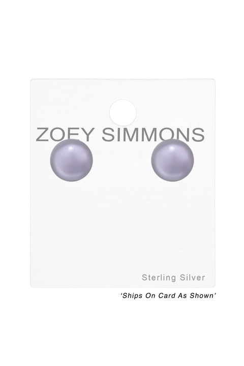 Synthetic Pearl 8mm Ear Studs - SS
