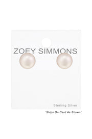 Synthetic Pearl 8mm Ear Studs - SS