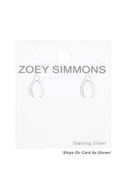 Sterling Silver Wishbone Ear Studs - SS