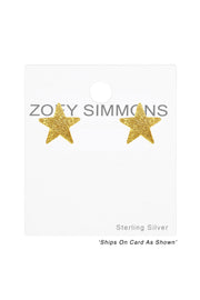 Sterling Silver Star Ear Studs - VM
