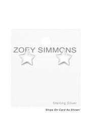 Sterling Silver Star Ear Studs - SS