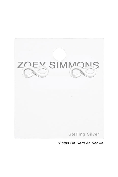 Sterling Silver Infinity Ear Studs - SS
