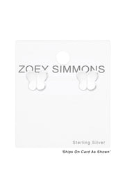 Sterling Silver Butterfly Ear Studs - SS