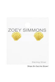 Sterling Silver Shell Ear Studs - VM