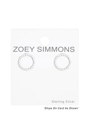 Sterling Silver Circle Ear Studs - SS