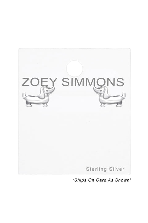 Sterling Silver Dog Ear Studs - SS