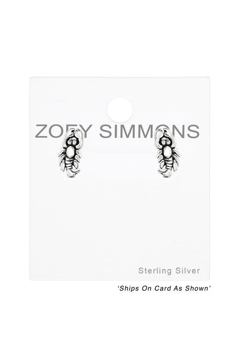 Sterling Silver Scorpion Ear Studs - SS