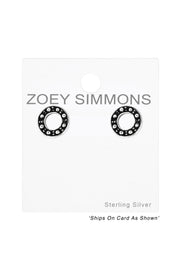 Sterling Silver Circle Ear Studs - SS