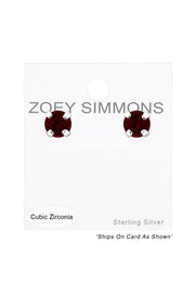 Sterling Silver Round 3mm Ear Studs With Cubic Zirconia - SS