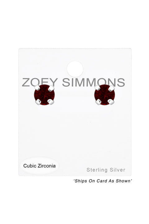 Sterling Silver Round 3mm Ear Studs With Cubic Zirconia - SS