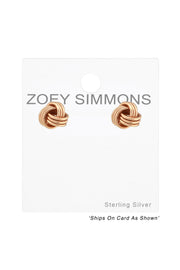 Sterling Silver Knot Ear Studs - RG