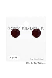 Sterling Silver Round 3mm Ear Studs With Crystals - SS