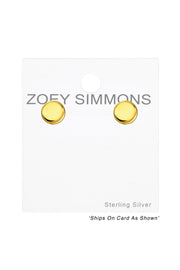 Sterling Silver Circle Ear Studs - VM