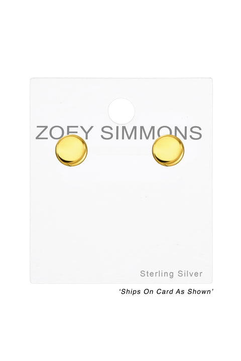 Sterling Silver Circle Ear Studs - VM