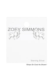 Sterling Silver Unicorn Ear Studs - SS