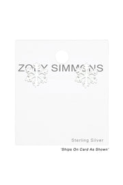 Sterling Silver Snowflake Ear Studs - SS