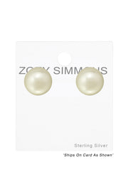 Synthetic Pearl 10mm Ear Studs - SS